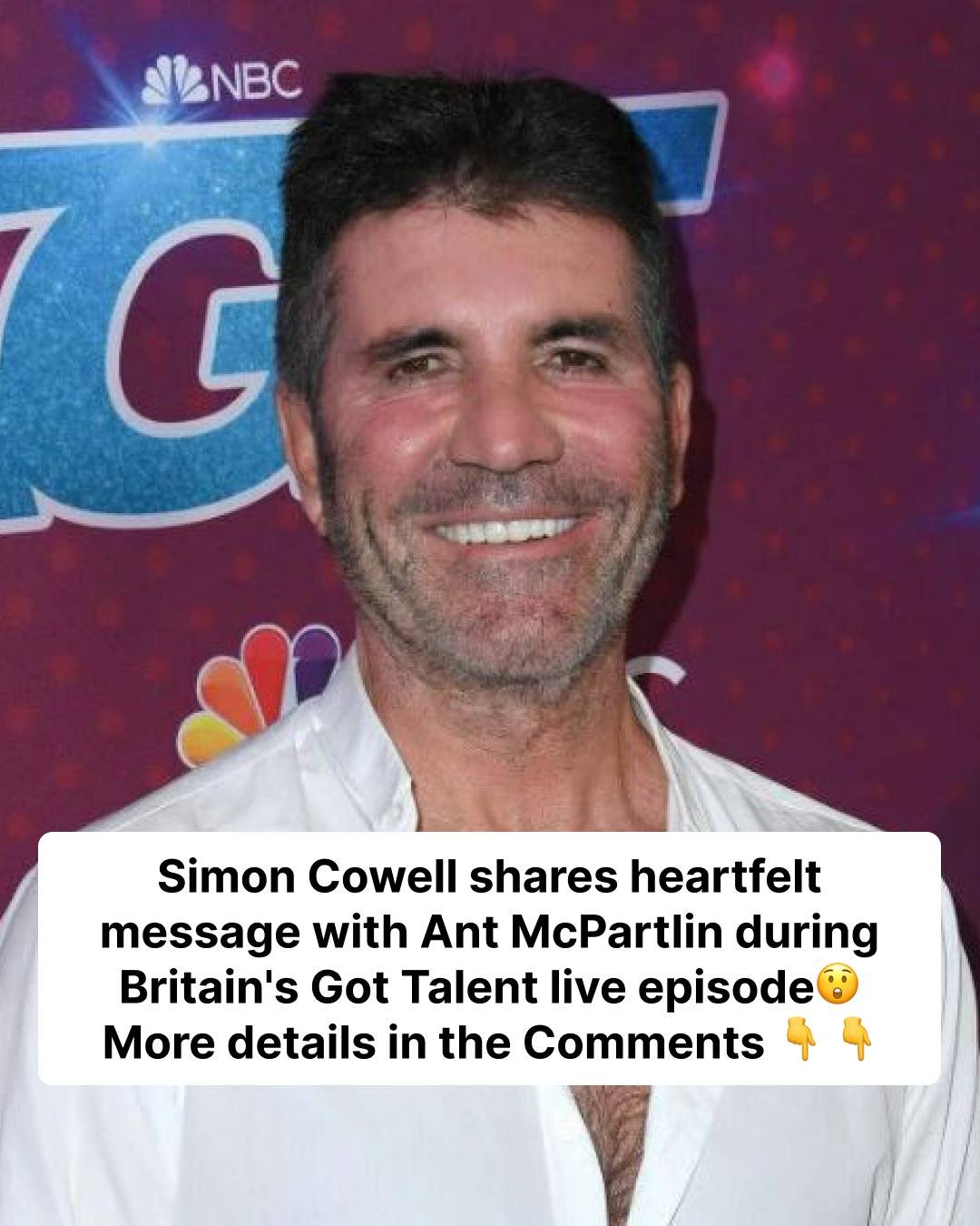 Simon Cowell shares heartfelt message with Ant McPartlin during Britain’s Got Talent live episode😲 More details in the Comments 👇 👇