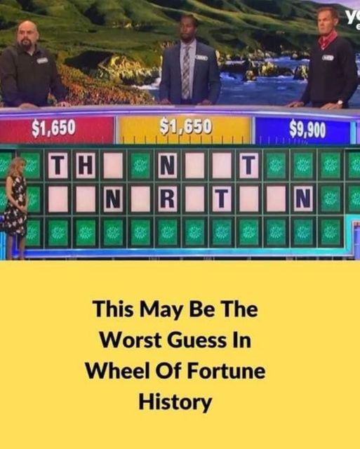 This May Be The Worst Guess In Wheel Of Fortune History. See why (link in comments) 👇